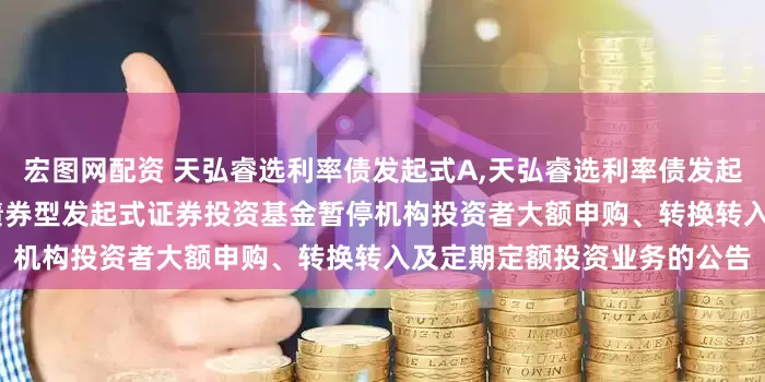 宏图网配资 天弘睿选利率债发起式A,天弘睿选利率债发起式C: 关于天弘睿选利率债债券型发起式证券投资基金暂停机构投资者大额申购、转换转入及定期定额投资业务的公告