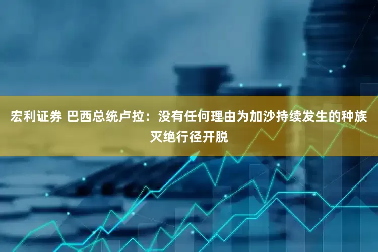 宏利证券 巴西总统卢拉：没有任何理由为加沙持续发生的种族灭绝行径开脱